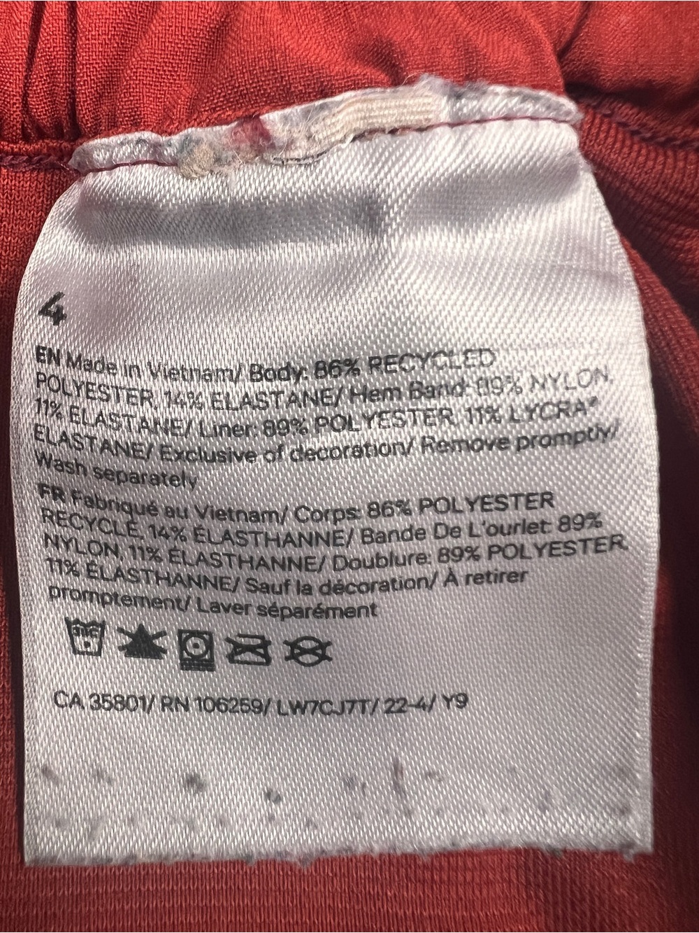 Lululemon Hotty Hot Short Women’s 4 Red Merlot Colorblock Athletic Running Lined - Picture 7 of 12